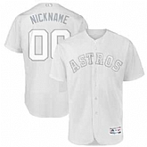 Houston Astros Majestic 2019 Players' Weekend Flex Base Roster Customized White Jersey,baseball caps,new era cap wholesale,wholesale hats